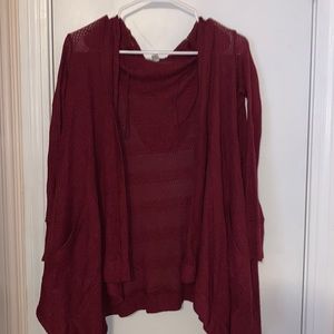 cute cardigan with a hood